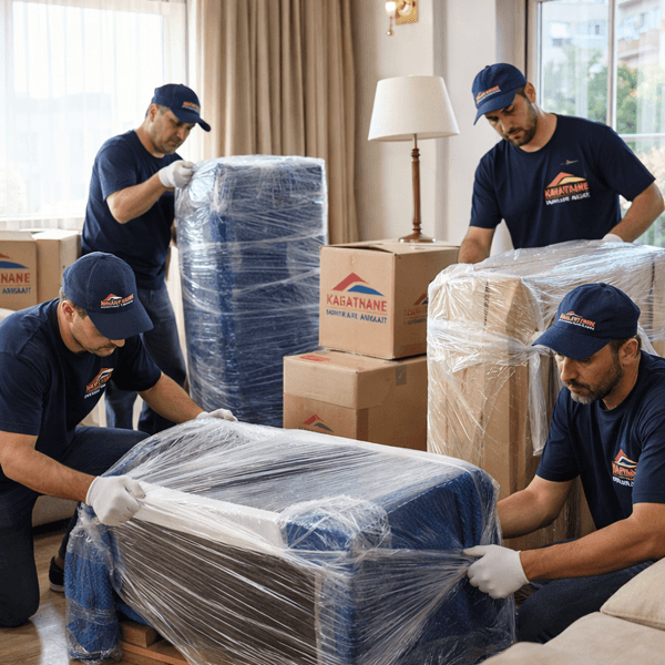 Eşyaları özel malzemelerle sararak korumalı taşır.